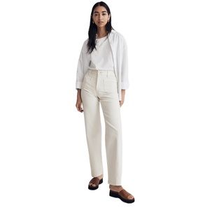 Madewell Cream Flare & Wide Leg Jeans